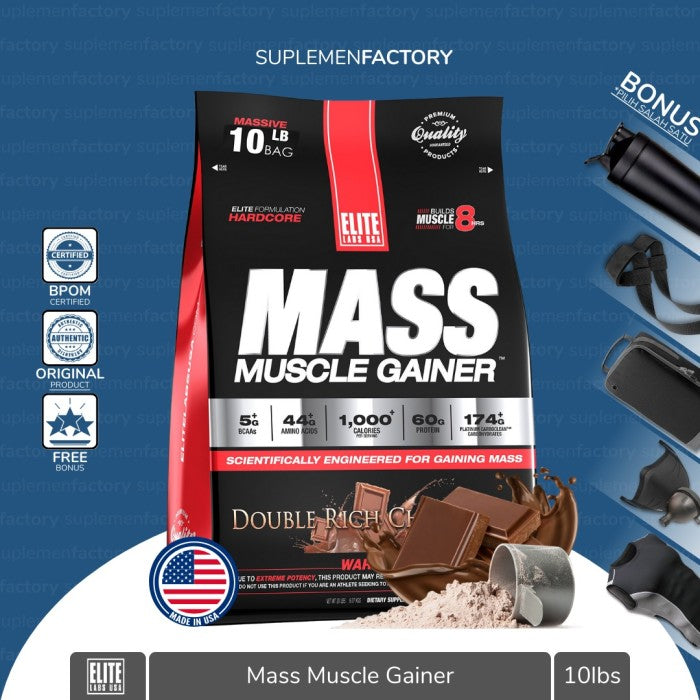 Elitelabs Mass Muscle Gainer 10 lbs Weight Gainer Elite Labs