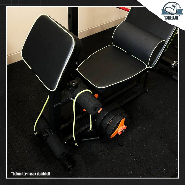 Adjustable Bench Press / Kursi Gym Multifungsi / Kursi Latihan Kebugaran dengan tali resistensi - YLD-51