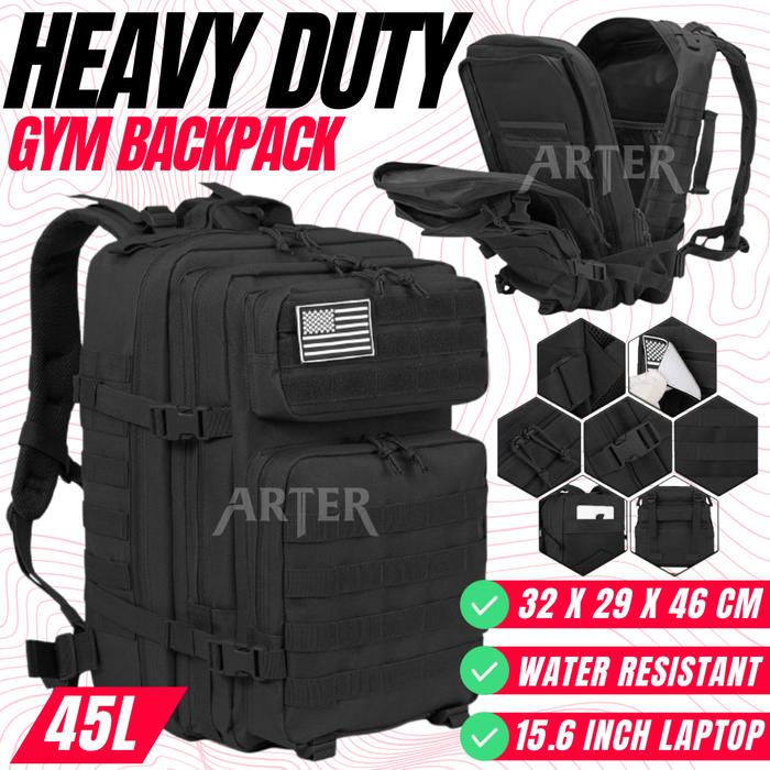 ARTER HEAVY DUTY Backpack Ransel Tas Gym Travel Gym Bag Backpack 45L Cordura 900D Waterproof