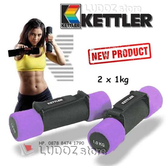 Aerobic Soft Dumbell Kettler 2x 1kg - Foam Barbell Fitness barbel