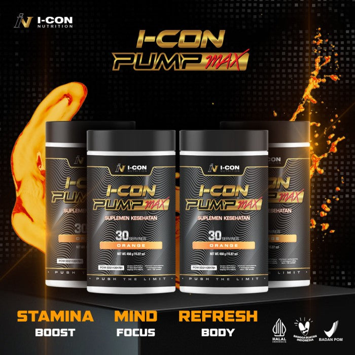 Paket 4 Icon Pump Max - Pre Workout Energy and Stamina Booster