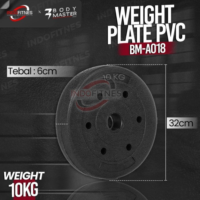 BODYMASTER Plate beban PVC A018 Barbell Piringan Beban Dumbell Rubber - 2,5KG, BELUM ONGKIR