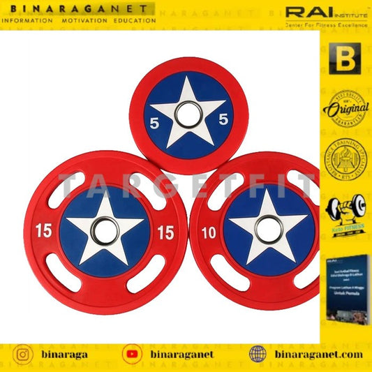 CAPTAIN AMERICA POLYURETHANE OLYMPIC WEIGHT PLATE 2.5KG s/d 25KG