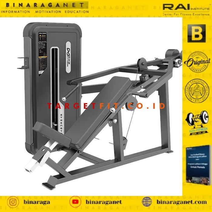 DHZ FITNESS INCLINE PRESS MACHINE w/ WEIGHT STACK 109kg - APPLE SERIES