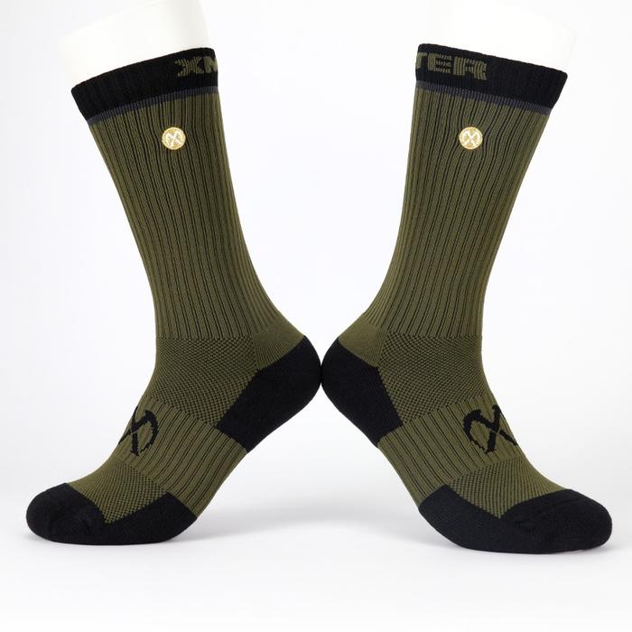 XMASTER Kaos Kaki Olahraga Unisex Original Tumit Tebal Latihan CrossFit Powerlifting Multi Sport - Black