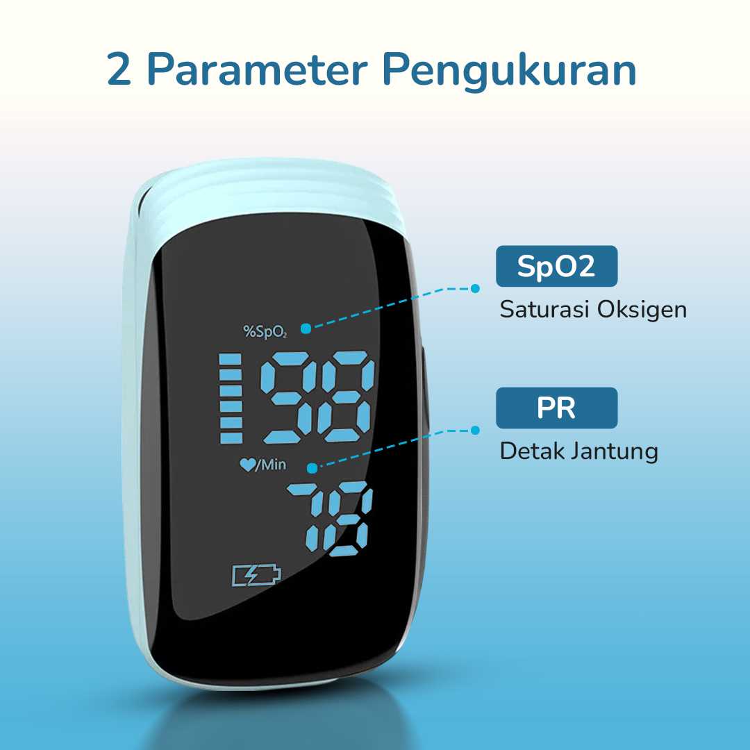 AIQUE Fingertip Pulse Oximeter Alat Ukur Saturasi Oksigen Darah - TY-05