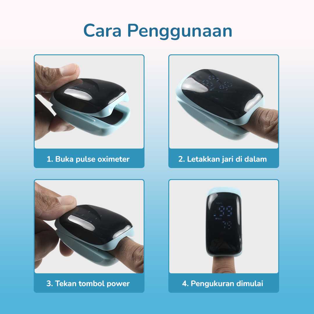 AIQUE Fingertip Pulse Oximeter Alat Ukur Saturasi Oksigen Darah - TY-05