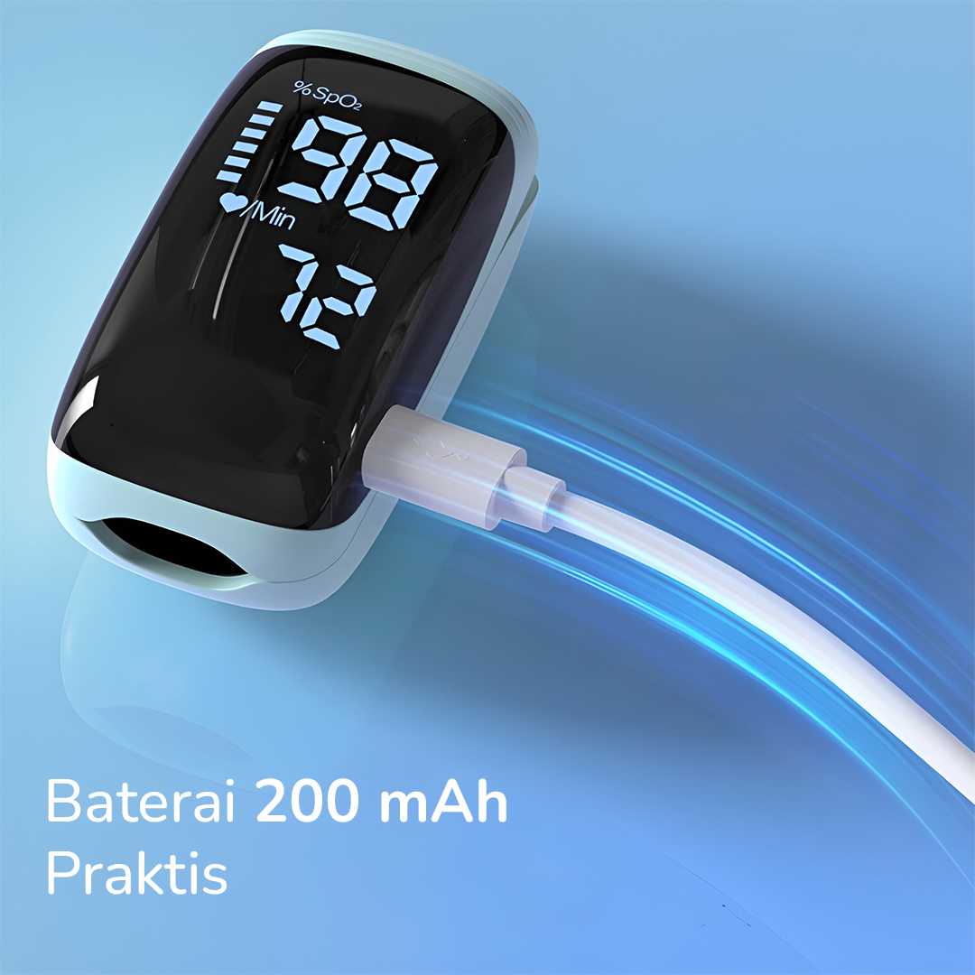 AIQUE Fingertip Pulse Oximeter Alat Ukur Saturasi Oksigen Darah - TY-05