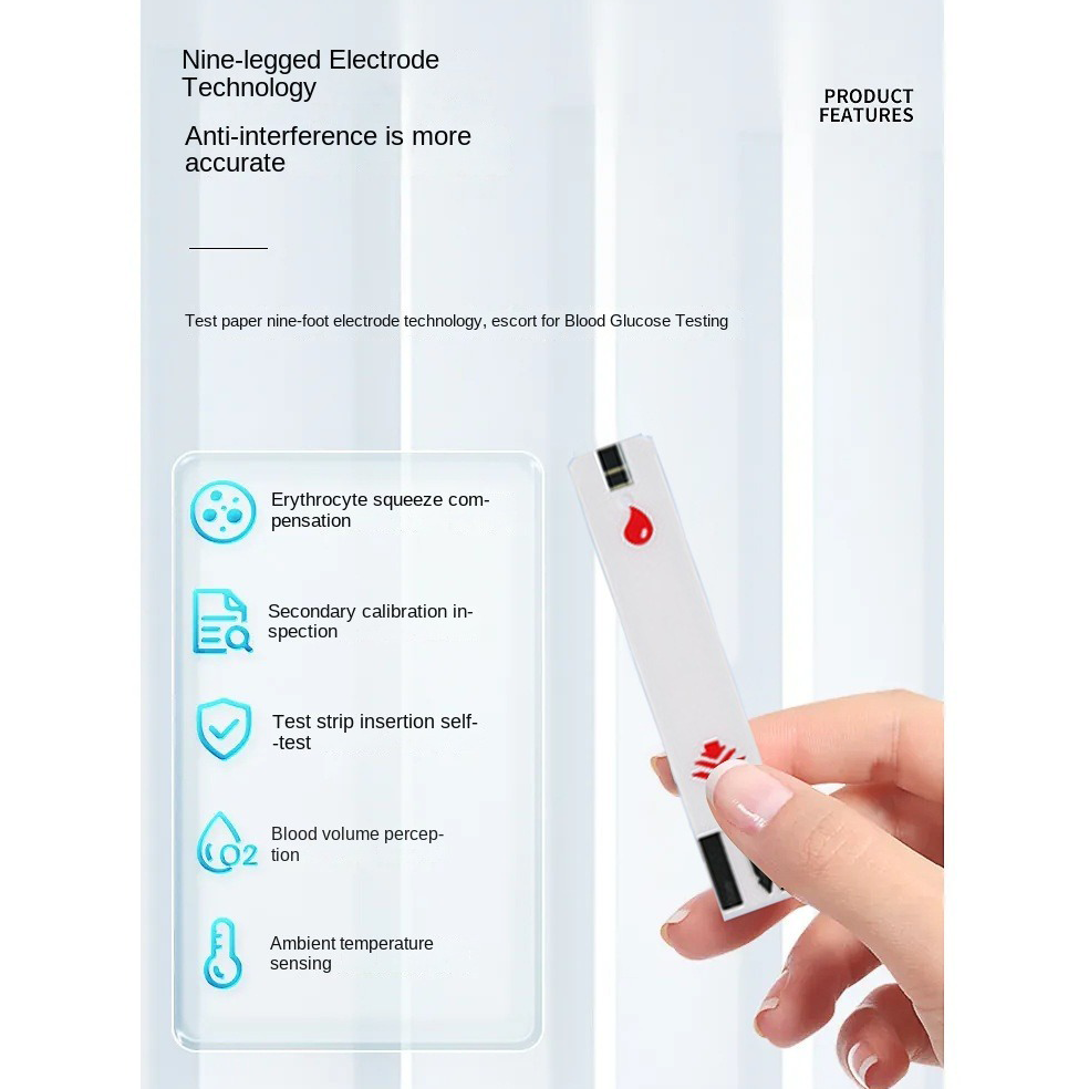 XIUDA Alat Cek Gula Darah Glucometer Kit 50 Test Strips - G058