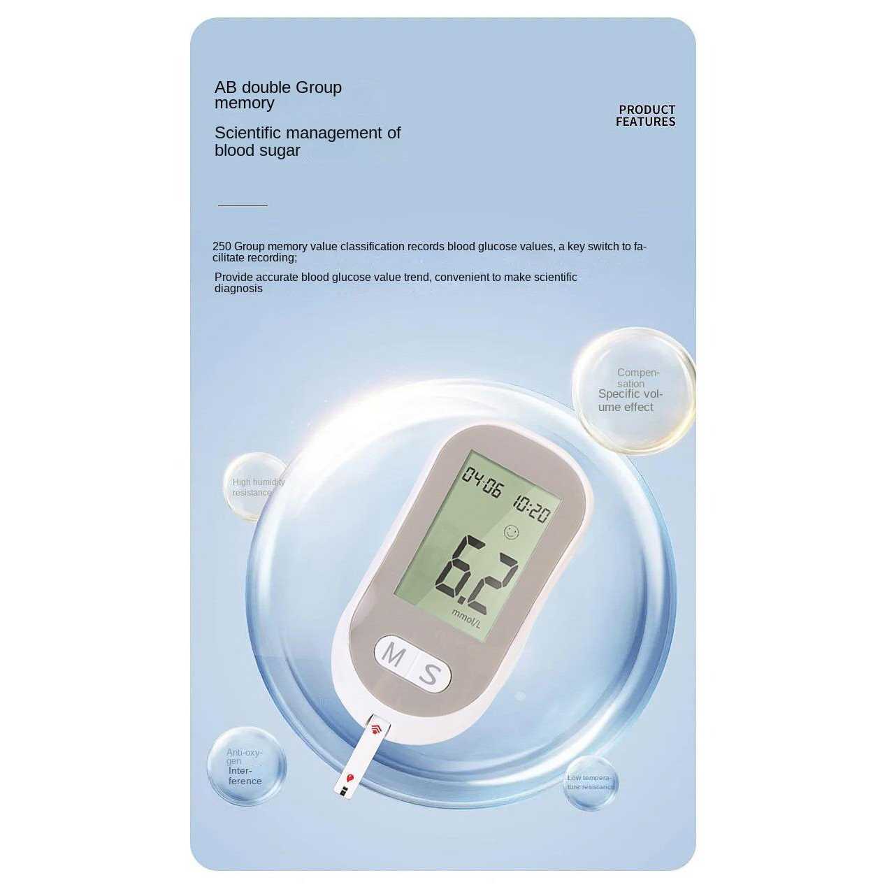XIUDA Alat Cek Gula Darah Glucometer Kit 50 Test Strips - G058