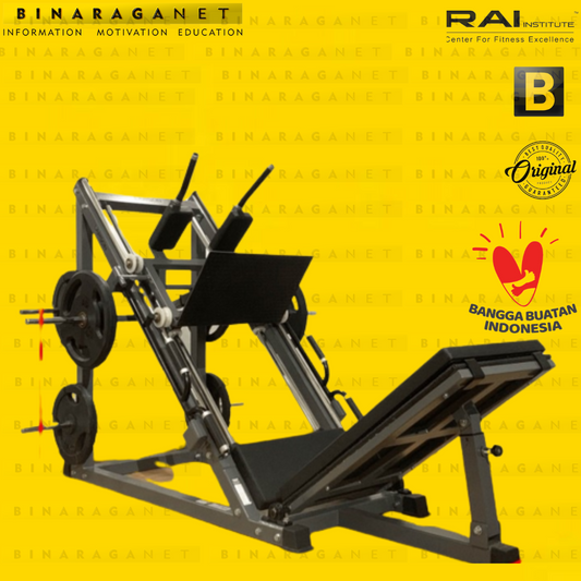 Leg Press Hack Squat Alpha Series + Beban 50Kg Larson Performance