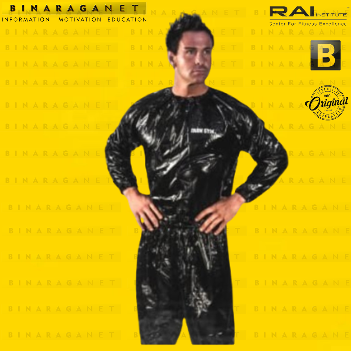 Baju Sauna Iron Gym Pakaian Sauna Ukuran M - Hitam