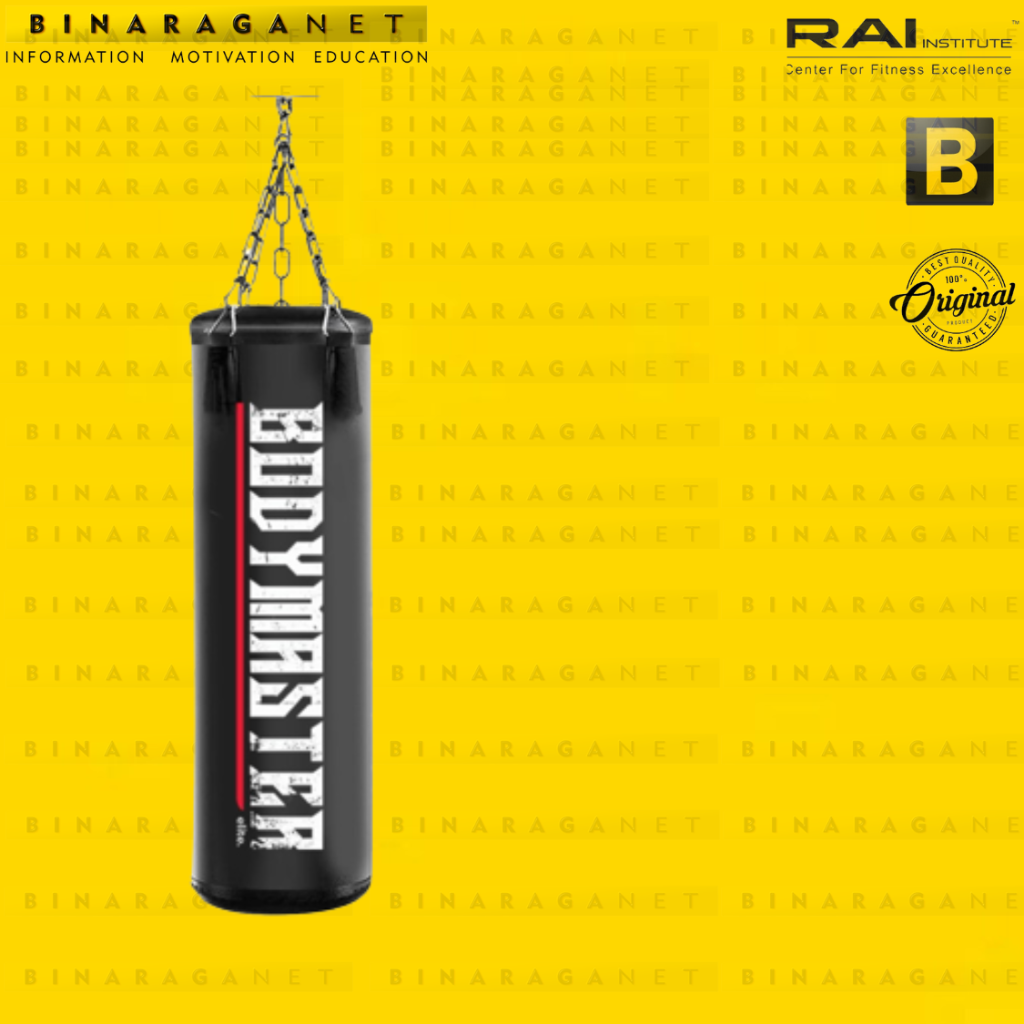 BODYMASTER Premium Sandsack Punching Bag BM-E035 Samsak Tinju Boxing - 120CM BLACK