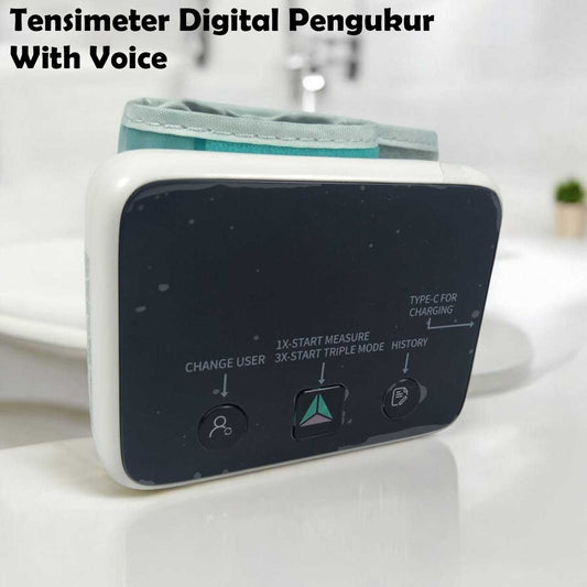 AOJI Tensimeter Digital Pengukur Tekanan Darah Wrist English Voice - WRS-35E