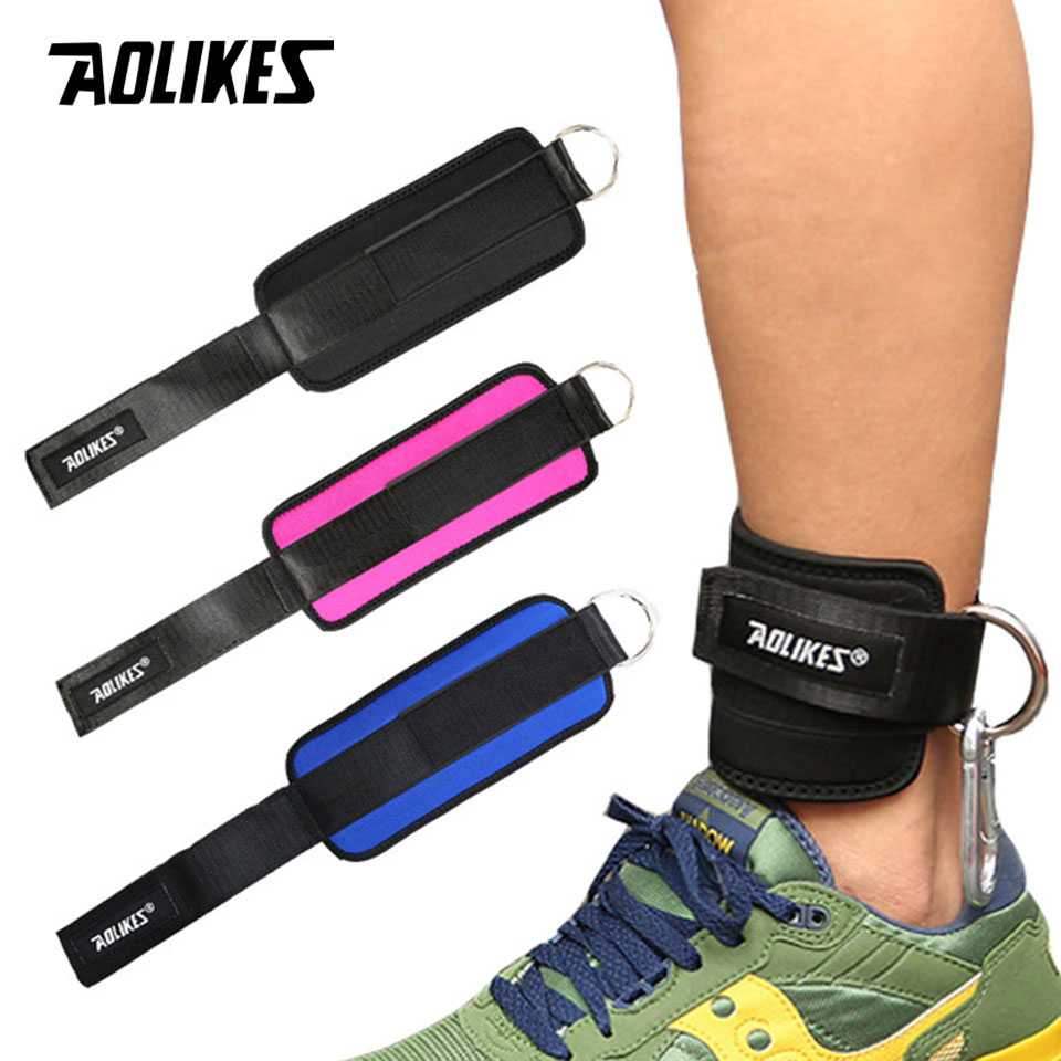 AOLIKES Fitness Gym Adjustable D-Ring Pull Ankle Strap Support 1 PCS - A-7129