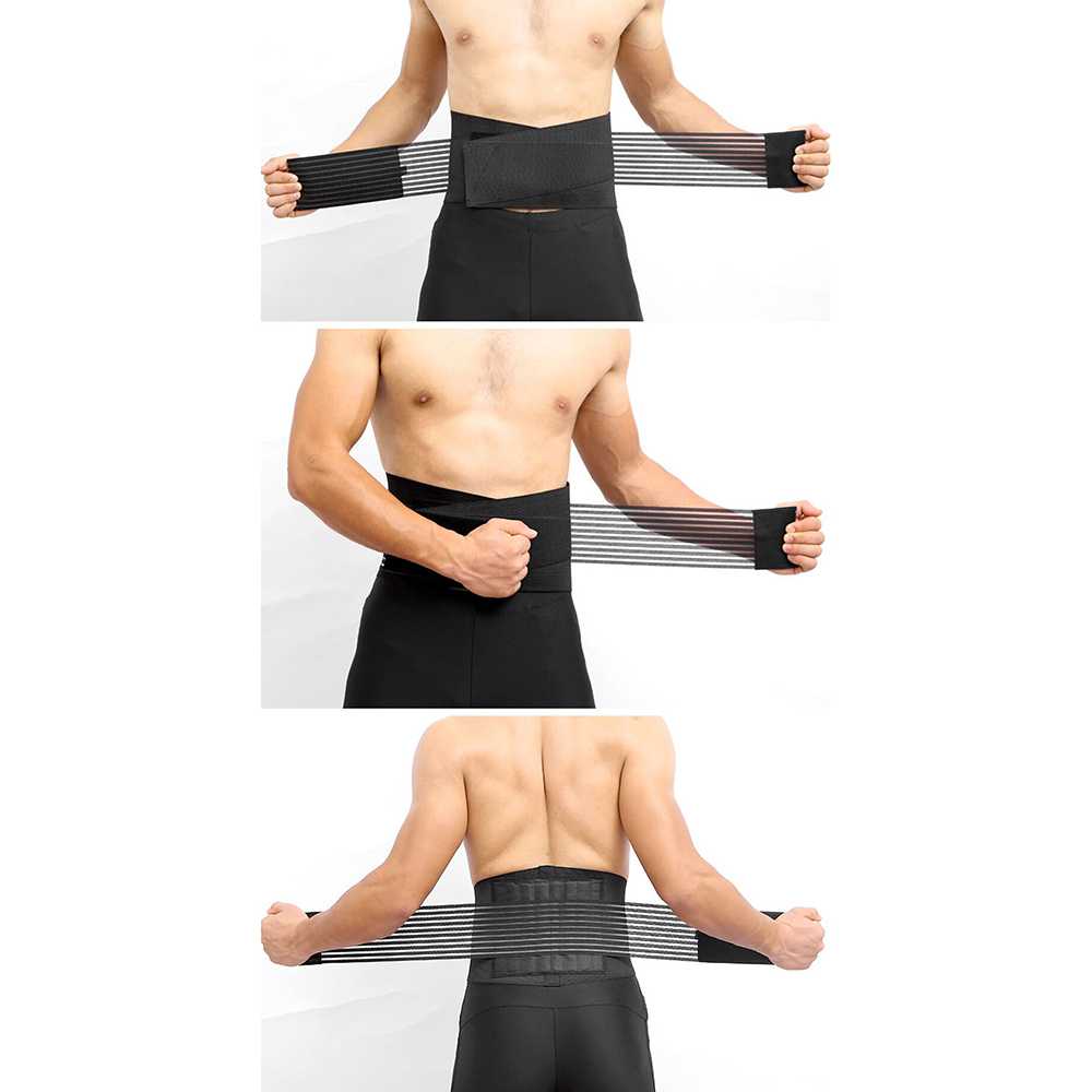 TaffSPORT Lumbar Support Waist Back Pain Brace Belt 8 Spring Size L - A-7992