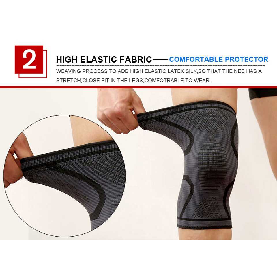 AOLIKES Pelindung Lutut Knee Support Pad Brace Fitness Gym 1 Pair - A-7718