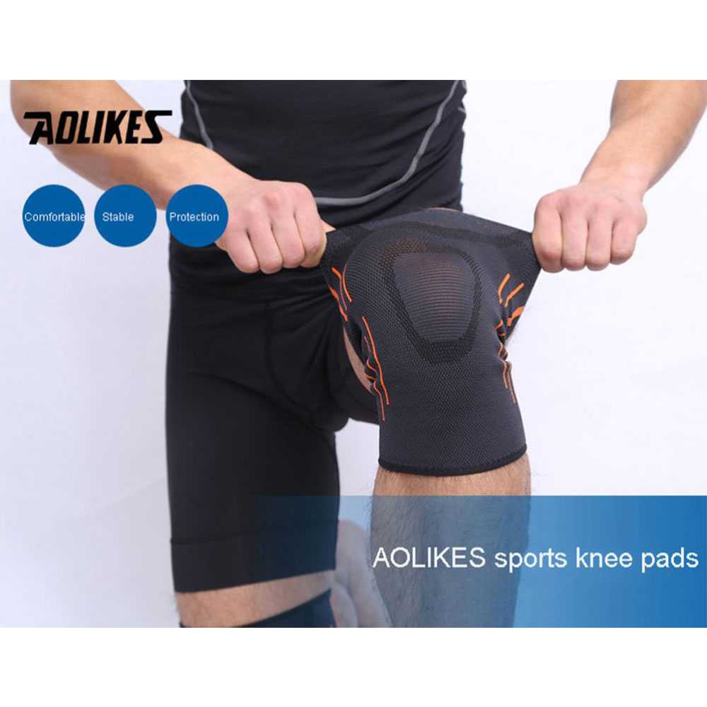 AOLIKES Pelindung Lutut Knee Protection Pad Braces Fitness 1 Pair - 7719