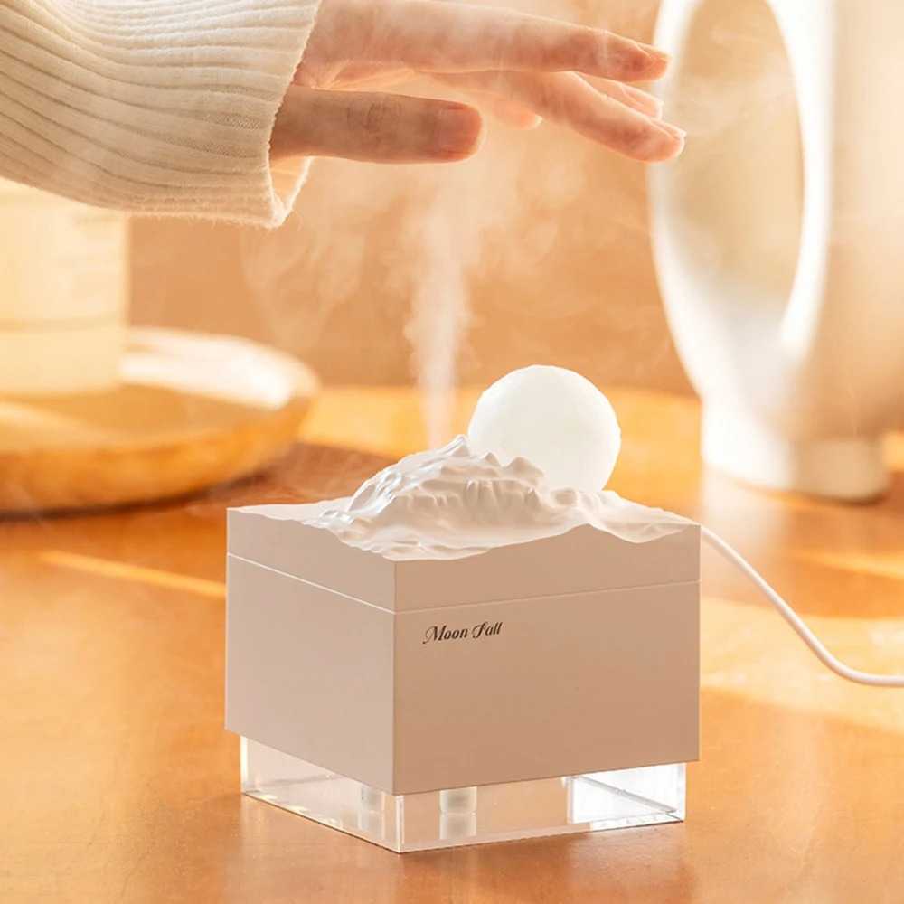 ASGOAL Air Humidifier Mini Ultrasonic Diffuser Night Light Moon 300ml - AG30