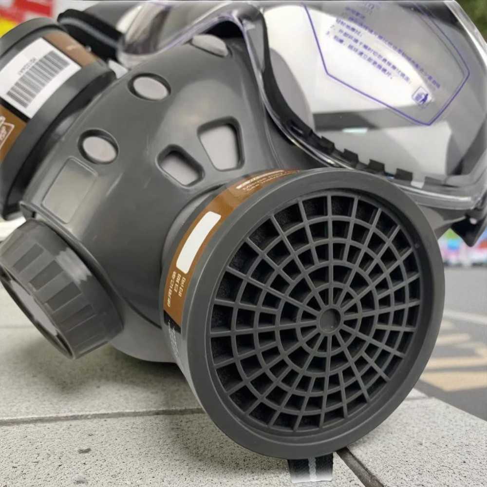 ASL Masker Gas Respirator Full Face with Activated Carbon Filter - 8200