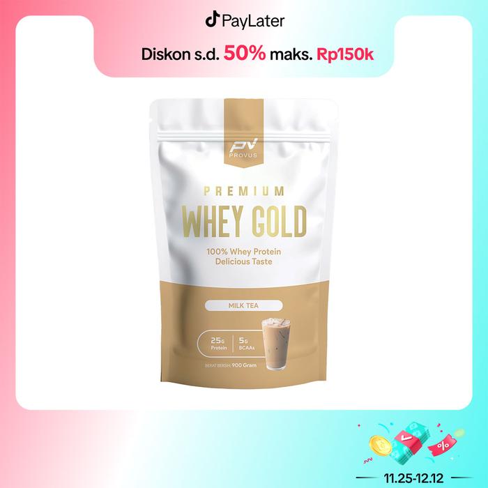 Provus Premium Whey Gold 900gr - Whey Protein Concentrate susu fitness - VANILLA - 900GR, SACHET PWG