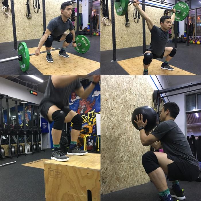 NINJA PANDA Crossfit 5mm Knee Sleeves Unisex Neoprene Rehband Fitness Weightlifting Powerlifting - Hitam, M