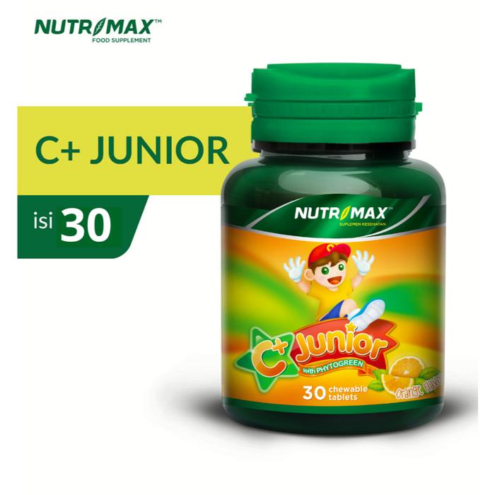 Nutrimax C+ Plus Junior  With Phytogreen Tablet Kunyah - Suplemen Vitamin Anak - 30 Tablet Kunyah