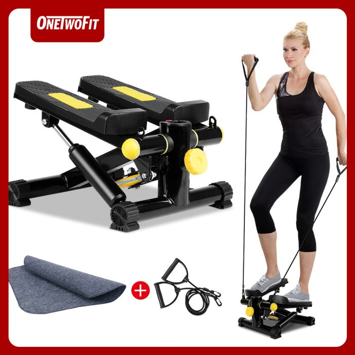 Onetwofit Stair steppers Steppers tangga bisu alat olahraga - Hitam