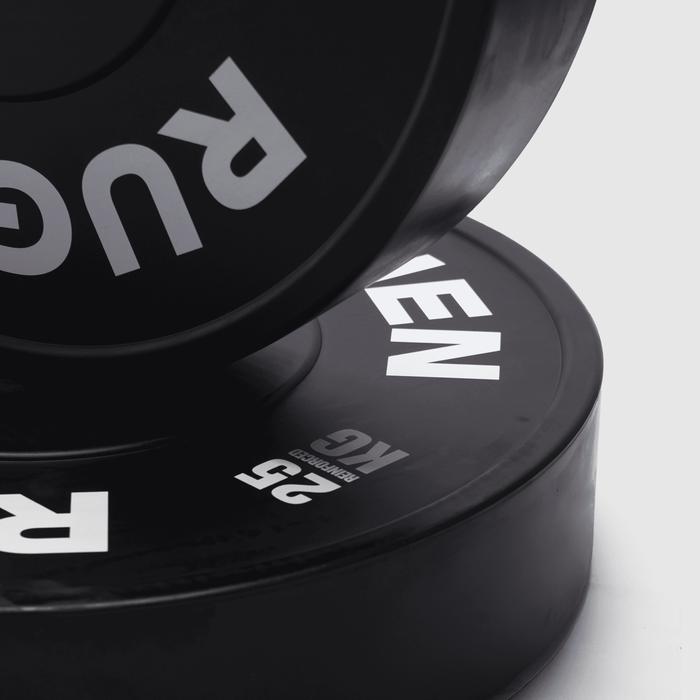RUGHEN Black Reinforced Bumper Plates - 5 Kg