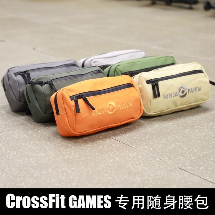 NINJA PANDA Waist Bag CrossFit NOBULL, Running Hiking Sports Waterproof Waxed Canvas ROGUE, ELEIKO Tas - Polar Grey