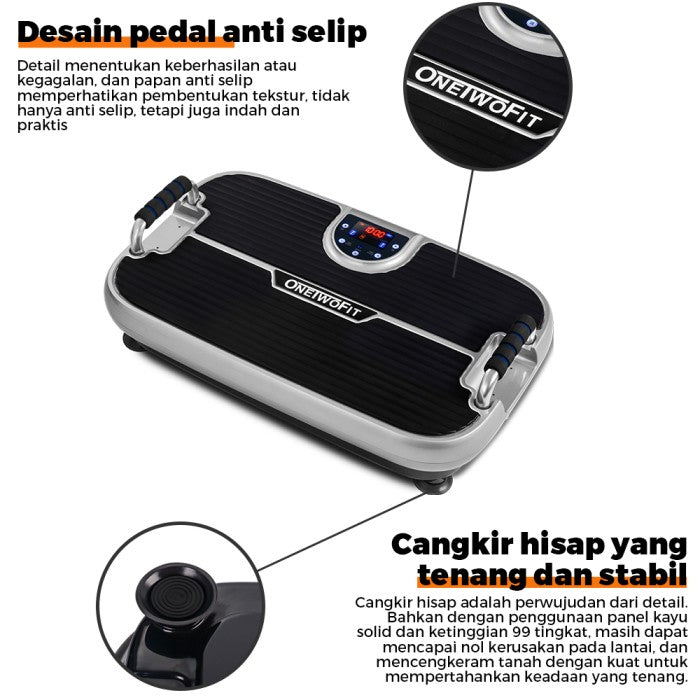 OneTwoFit Exercise Vibration Machines Multifungsi Slim Exercise Fitness Machine Alat Pelangsing Mesin Getar