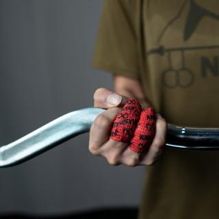 Tape jari NINJA PANDA olahraga adhensive pelindung jari basket Perban Jari elastis CrossFit serba guna Tangan - BLUE