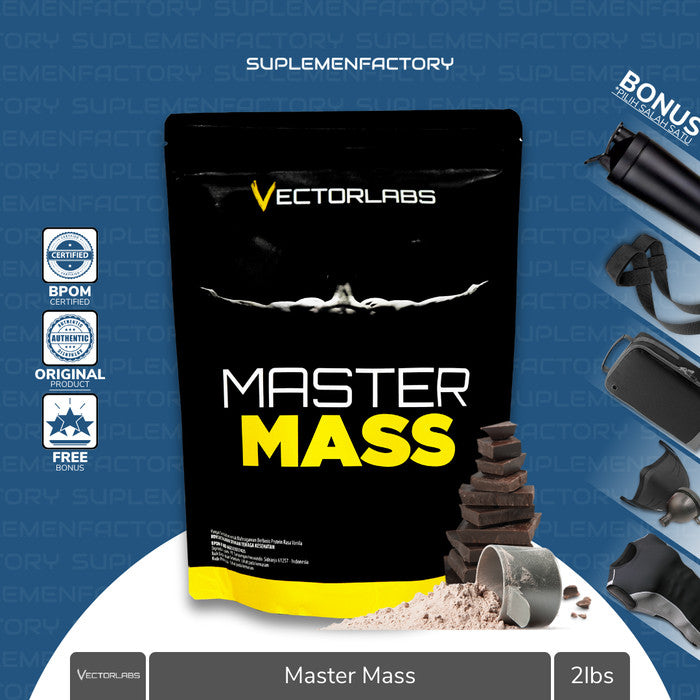 VectorLabs MasterMass 2 Lbs 2lbs Weight Gainer Protein - Caramel, No Bonus