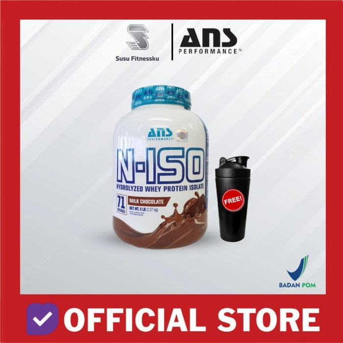 ANS N ISO 5 Lb Hydrolized Whey Protein Isolate N-ISO 5lb - Vanila, Bonus Shaker