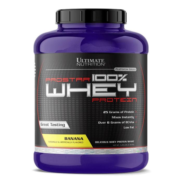 Ultimate Nutrition Prostar Whey / suplemen fitness / suplemen gym / suplemen protein penambah massa otot - Chocolate, 5.28 lb