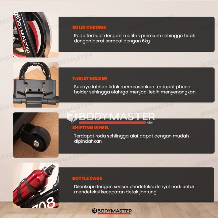 BODYMASTER Spinning Bike BM-708  Sepeda Statis Olahraga - Fitness RPM