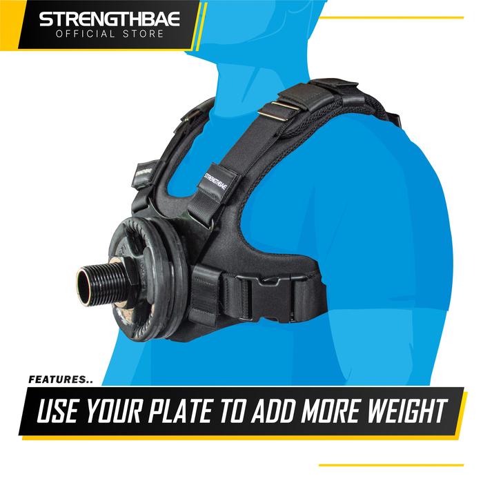 Plate Loaded Weighted Vest STRENGTHBAE Rompi Beban Adjustable Weight Vest Dengan Plat Beban Kalistenik Calisthenic - Lubang 5cm
