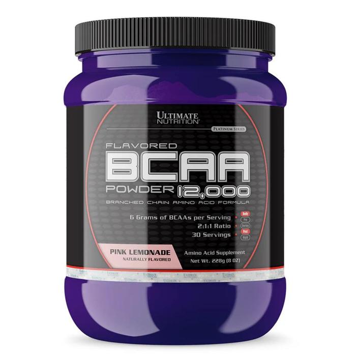 Ultimate Nutrition Flavored BCAA 12,000 228 g suplemen fitness / suplemen gym / suplemen protein penambah massa otot - fruit punch, 228 gr