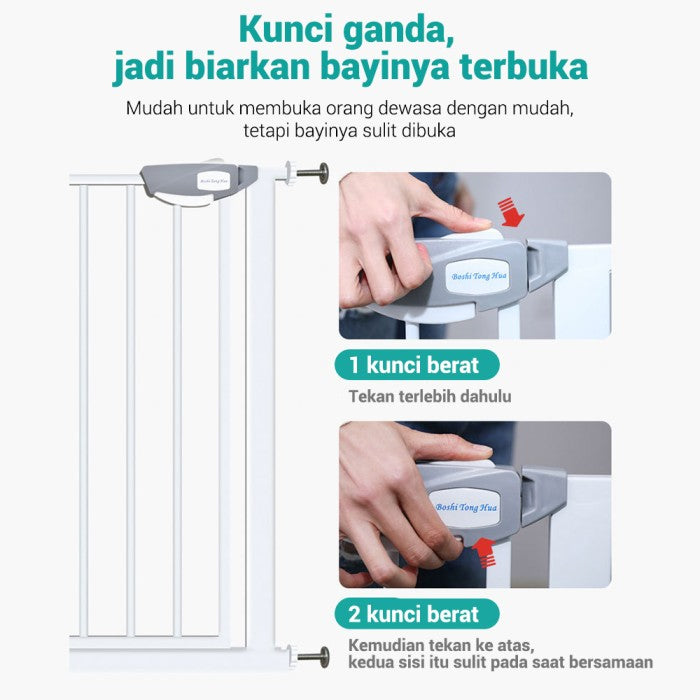 OneTwoFit Baby Safety Gate Pagar Instalasi tanpa meninju Tangga Dapur
