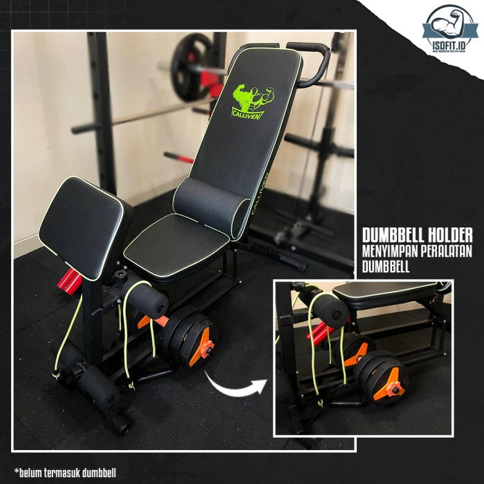 Adjustable Bench Press / Kursi Gym Multifungsi / Kursi Latihan Kebugaran dengan tali resistensi - YLD-51