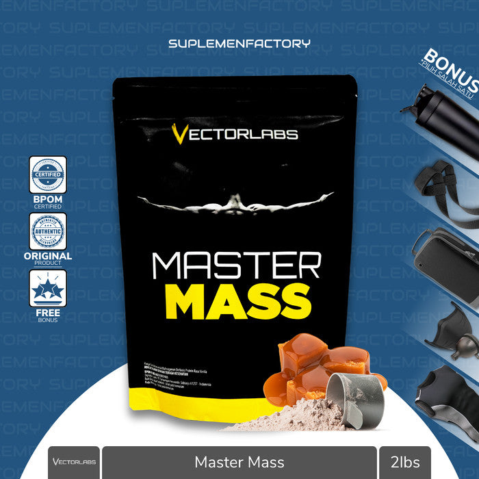 VectorLabs MasterMass 2 Lbs 2lbs Weight Gainer Protein - Caramel, No Bonus