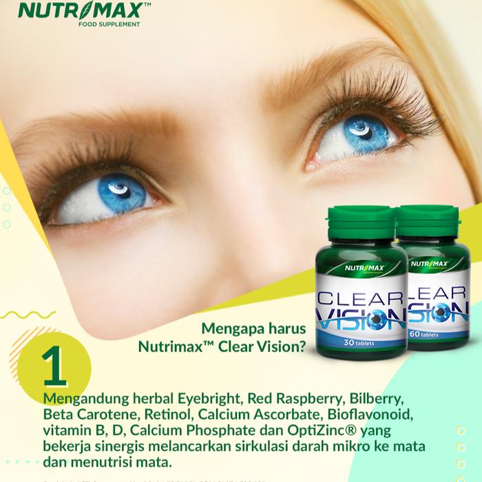 Nutrimax Clear Vision Vitamin Membantu Menjaga Kesehatan Mata - 60 Tablet