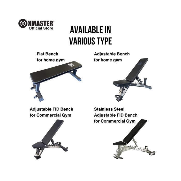 XMASTER  Adjustable Gym Bench Fitness Strength Flat Bench CrossFit Bodybuilding Powerlifting ROGUE - Adjustable Bench Pro