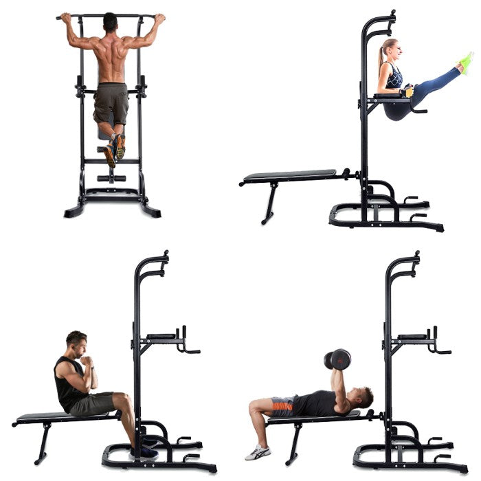 OneTwoFit Multi-Function Power Tower Pull Up Bar Chin Up Hanging Bar