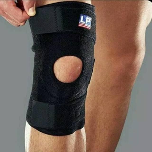 LP SUPPORT Coolprene Open Patella Knee LP-758CN - BLUE