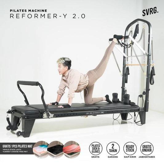 Pilates Reformer Y 2.0 - For The Best Posture - SVRG - Alat Pilates - Alat Gym - Fitness - Alumunium - Steel