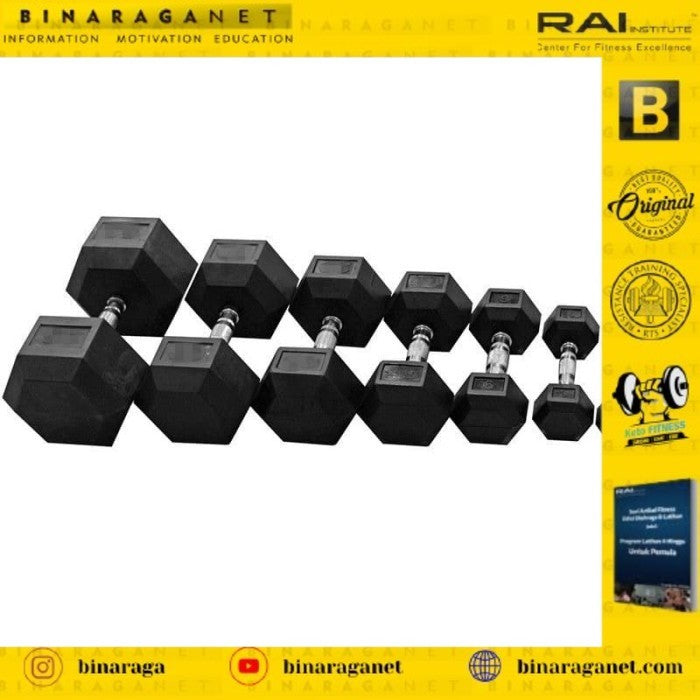 IRON BULL HEXAGONAL DUMBELL 1-10 kg Total 110kg