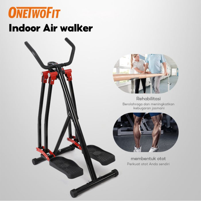 OneTwoFit Air Walker Climber Elliptical Trainer Freestyle Glider Alat Gym Peralatan Olahraga