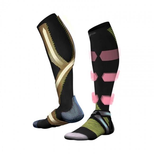 LP SUPPORT ANKLE COMP. SOCK LONG BK/GY LP-204Z - S