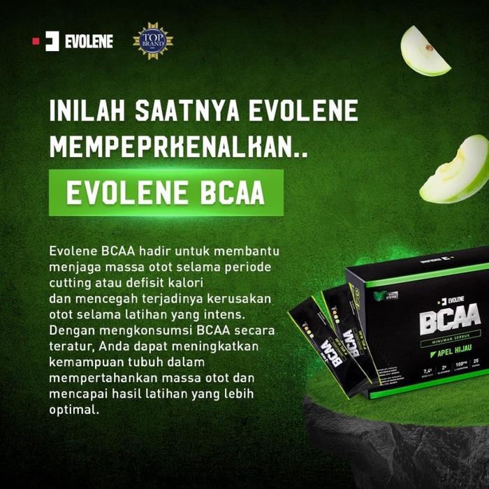 EVOLENE BCAA 1 BOX ISI 25 SACHET AMINO BCAA CEGAH OTOT SUSUT